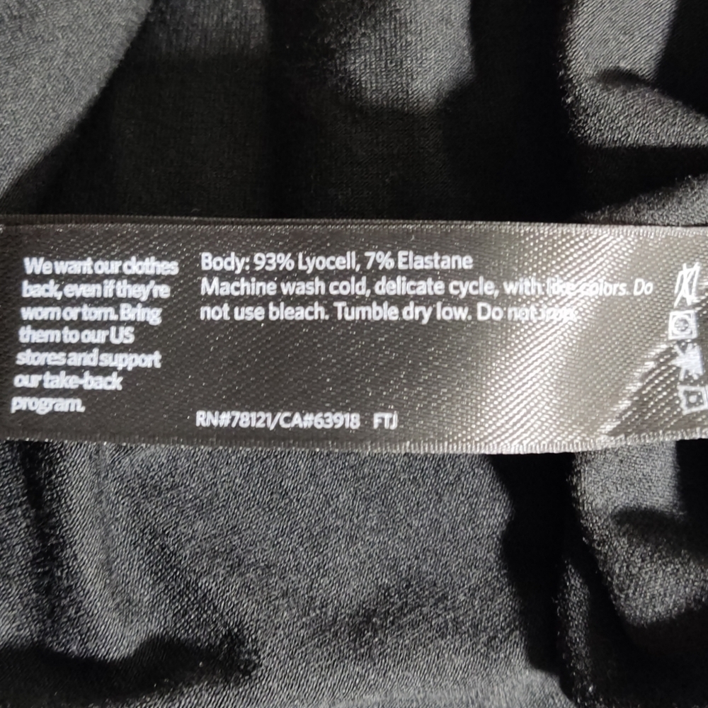 EILEEN FISHER Black Crew Neck Midi Dress XL NEW Soft Lyocell Stretch Jersey - Picture 8 of 9